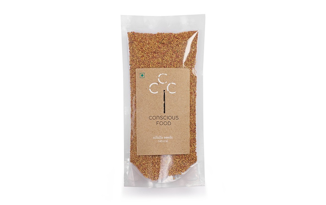 Conscious Food Alfalfa Seeds Natural Regular   Pack  200 grams